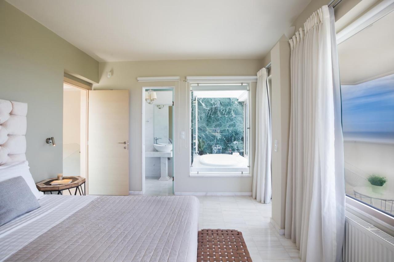 Lux Villa Mia With Heated Pool, 2Km To Beach & Childrens Area! Mikro Metochi Exteriör bild