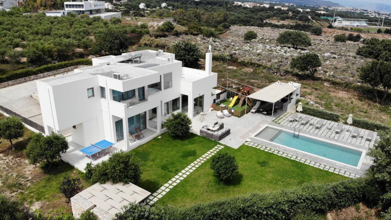 Lux Villa Mia With Heated Pool, 2Km To Beach & Childrens Area! Mikro Metochi Exteriör bild
