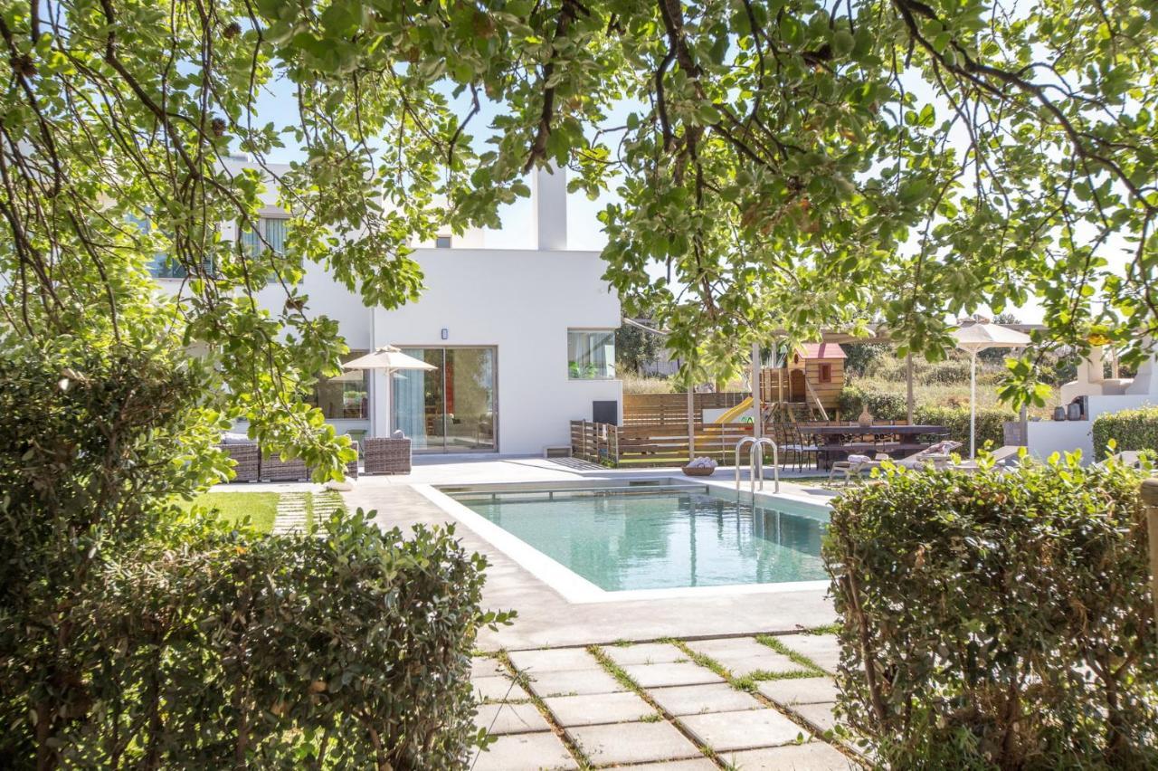 Lux Villa Mia With Heated Pool, 2Km To Beach & Childrens Area! Mikro Metochi Exteriör bild