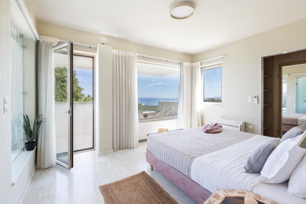 Lux Villa Mia With Heated Pool, 2Km To Beach & Childrens Area! Mikro Metochi Exteriör bild
