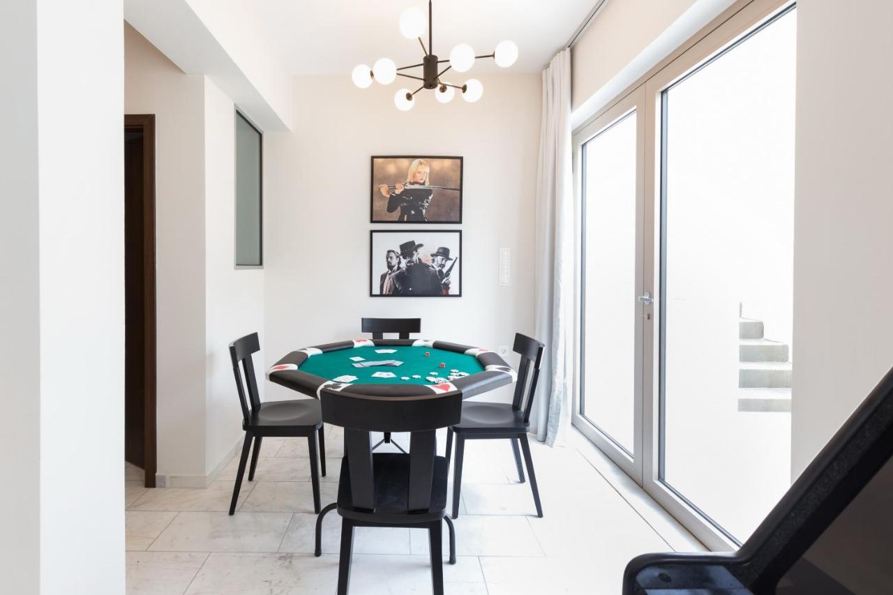 Lux Villa Mia With Heated Pool, 2Km To Beach & Childrens Area! Mikro Metochi Exteriör bild